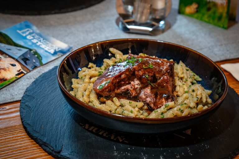 Confit pork neck