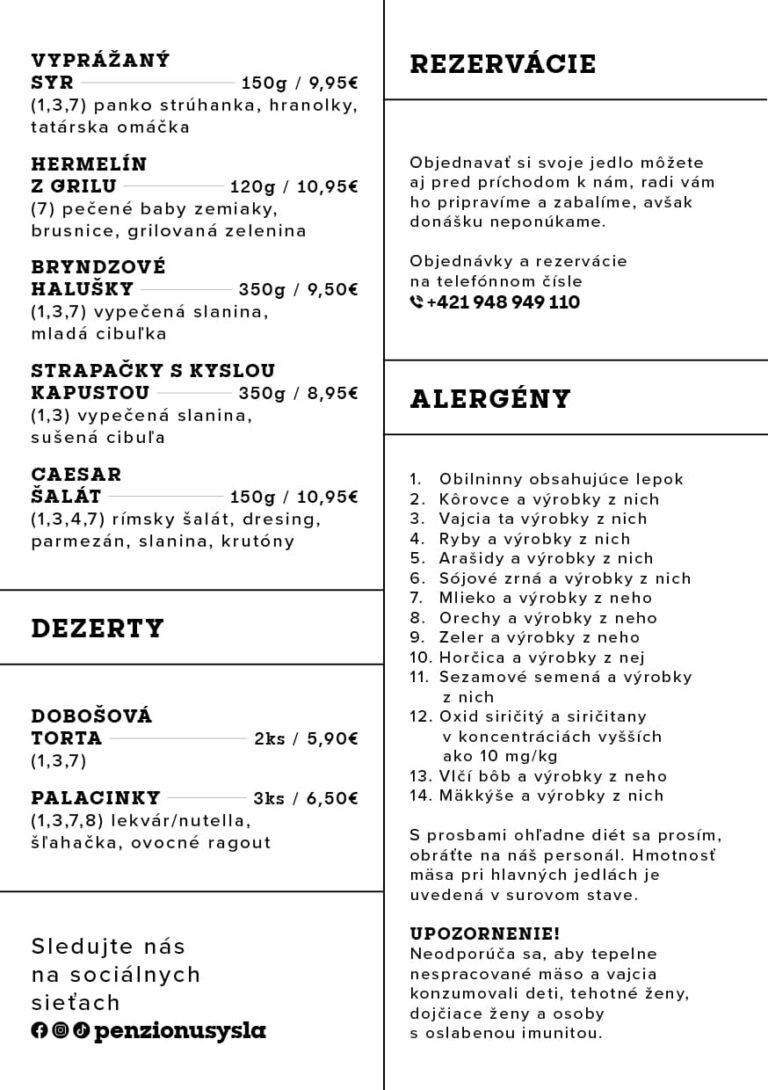 Menu - page 4